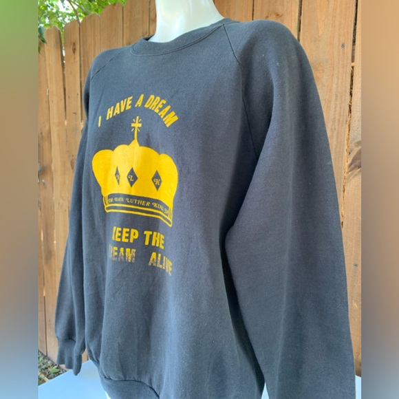 Vintage "I have a dream" MLK raglan sleeve sweatshirt size Large. - Picture 2 of 8